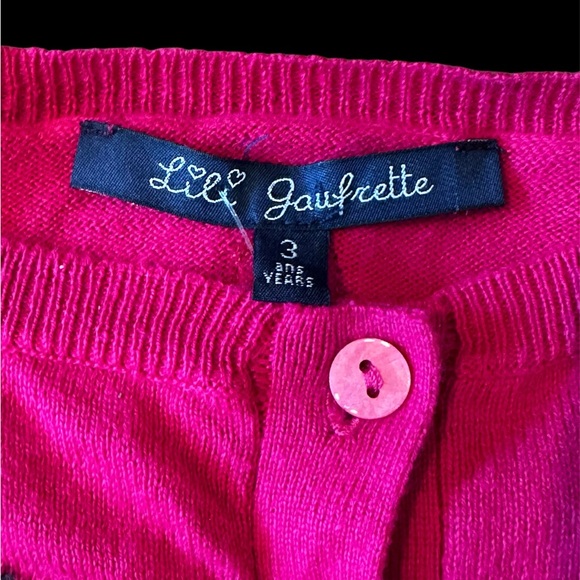 NWT - New Hot Pink / Black Polka Dot Cerise Cardigan - Picture 5 of 9